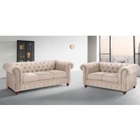 Home affaire Sitzgruppe "Chesterfield", (2 tlg.), hochwertige Knopfheftung, bestehend aus 2- und 3-Sitzer von home affaire