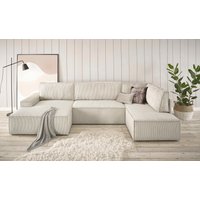 Home affaire Wohnlandschaft "SHERWOOD XXL 329 cm Schlafsofa, U-Form" von home affaire