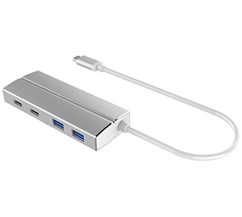 PremiumCord 10Gigabit USB-C Hub auf 2X USB 3.1 Typ C + 2X USB 3.0, Aluminiumgehäuse, 10Gbps, SuperSpeed USB 3.1 Typ C, Farbe schwarz, Länge 20cm PremiumCord 10Gigabit USB-C Hub auf 2X USB 3.1 Typ C + 2X USB 3.0, Aluminiumgehäuse, 10Gbps, SuperSpeed USB 3.1 Typ C, Farbe schwarz, Länge 20cm von PremiumCord