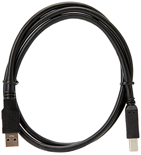 PremiumCord USB 3.0 A-B Verbindungskabel 1m, Datenkabel SuperSpeed bis zu 5Gbit/S, Ladekabel, USB 3.0 Typ A Stecker auf B Stecker, 9Pin, Farbe schwarz, Länge 1m, ku3ab1bk von PremiumCord