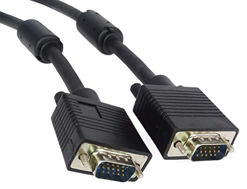 PremiumCord VGA Monitorkabel 15 m, M/M, HQ (Koax), SVGA Video Monitor Coaxial Kabel für FULL HD 1080p, DDC2, schwarz von PremiumCord