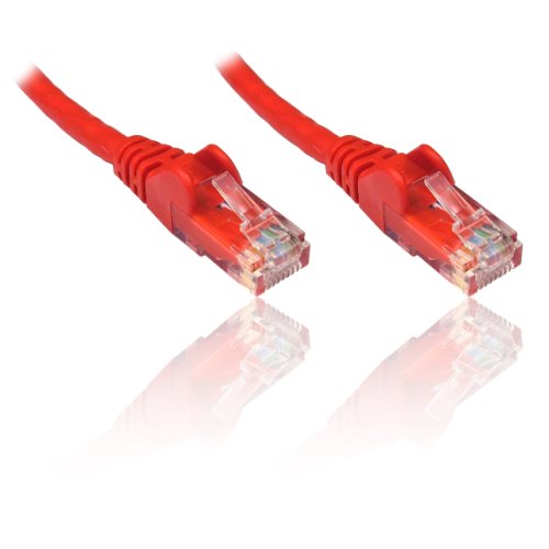 PremiumCord Netzwerkkabel, Ethernet, LAN & Patch Kabel CAT5e, UTP, Schnell flexibel & Robust RJ45 Kabel 1Gbit/S, AWG 26/7, Kupferkabel 100% Cu, Rot, 3m von PremiumCord
