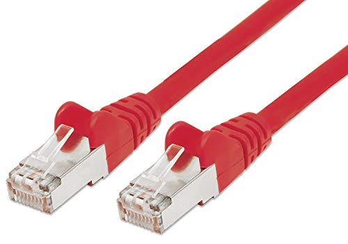 PremiumCord Netzwerkkabel, Ethernet, LAN & Patch Kabel CAT6a, 10Gbit/s, S/FTP PIMF Schirmung, AWG 26/7, 100% Cu, schnell flexibel und robust RJ45 kabel, rot, 0,25m von PremiumCord