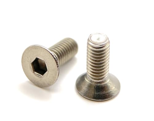 Premium Fixation Schrauben M3 x 8 mm, Senkkopf, BTR aus Edelstahl A2 | Schrauben FHC mit Innensechskant (Inbusschlüssel) ISO 10642 / DIN 7991 | Schrauben Edelstahl A2 (V2A/304): 50 Stück von Premium Fixation