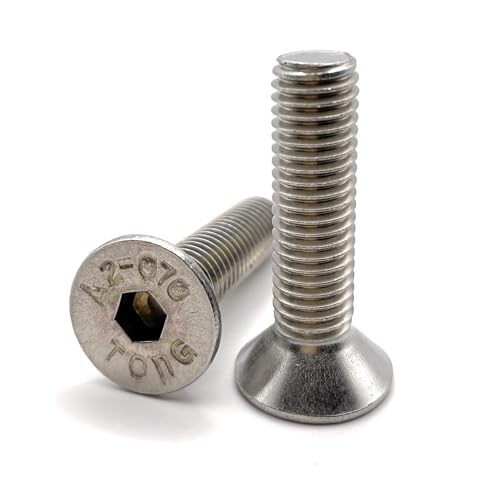 Schrauben M10x40 mm Senkkopf BTR aus Edelstahl A2 | FHC Innensechskant Schrauben (Inbusschlüssel) ISO 10642 / DIN 7991 | Schrauben Edelstahl A2 (V2A/304): 20 Stück Premium Fixation von Premium Fixation