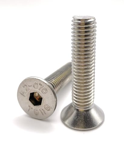 Schrauben M10x45 mm Senkkopf BTR aus Edelstahl A2 | Ø 10x45 mm - M10 x 45mm | FHC Innensechskant (Inbusschlüssel) ISO 10642 / DIN 7991 | Schrauben aus Edelstahl A2 (V2A/304): 10 Stück Premium Fixation von Premium Fixation