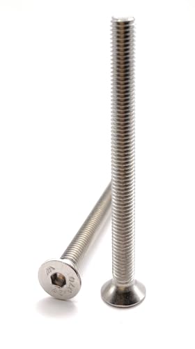 Schrauben M5 x 60 mm, Senkkopf BTR aus Edelstahl A2 | Ø 5 x 60 mm – M5 x 60 mm | FHC Innensechskantschrauben (Inbusschlüssel) ISO 10642 / DIN 7991 | Schrauben Edelstahl A2 (V2A/304): 10 Stück Premium von Premium Fixation