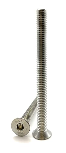 Schrauben M6 x 70 mm Senkkopf BTR aus Edelstahl A2 | Ø 6 x 70 mm – M6 x 70 mm | FHC Innensechskantschrauben (Inbusschlüssel) ISO 10642 / DIN 7991 | Schrauben Edelstahl A2 (V2A/304): 10 Stück Premium von Premium Fixation