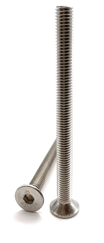 Schrauben M8 x 100 mm, Senkkopf, BTR aus Edelstahl A2 | Schrauben FHC mit Innensechskant (Inbusschlüssel) ISO 10642 / DIN 7991 | Schrauben Edelstahl A2 (V2A/304): 5 Stück Premium Fixation von Premium Fixation