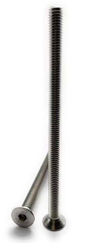Schrauben M8 x 130 mm, Senkkopf BTR aus Edelstahl A2 | Ø 8 x 130 mm – M8 x 130 mm | FHC Innensechskant (Inbusschlüssel) ISO 10642 / DIN 7991 | Schrauben Edelstahl A2 (V2A/304): 10 Stück Premium von Premium Fixation