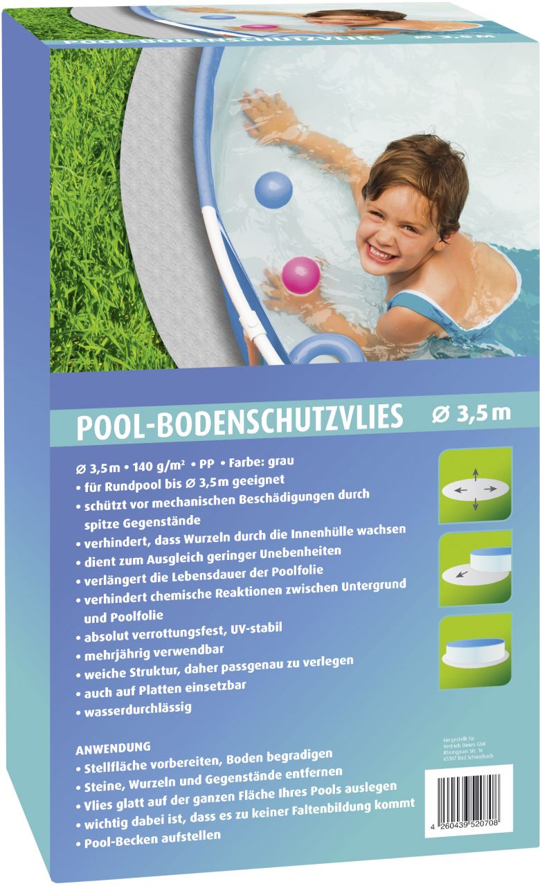 Premium Garden Bodenschutzvlies für Pools Ø 3,5 m von Premium Garden