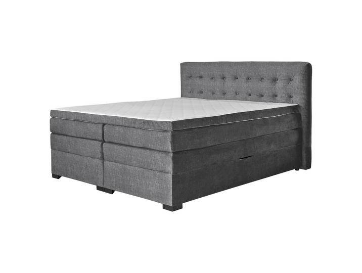 Boxspringbett Madeira in Grau ca. 180x200cm von Premium-Living