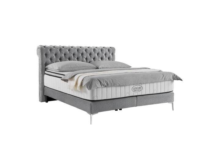 Boxspringbett Queen in Dunkelgrau ca. 160x200cm von Premium-Living