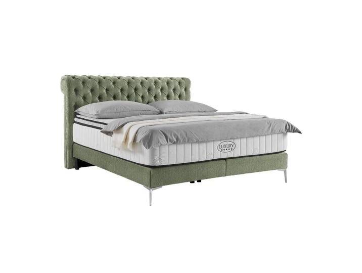 Boxspringbett Queen in Olivgrün ca. 180x200cm von Premium-Living