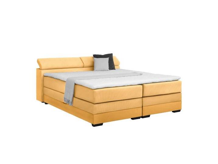 Boxspringbett Sevilla Senfgelb ca. 140x200cm von Premium-Living