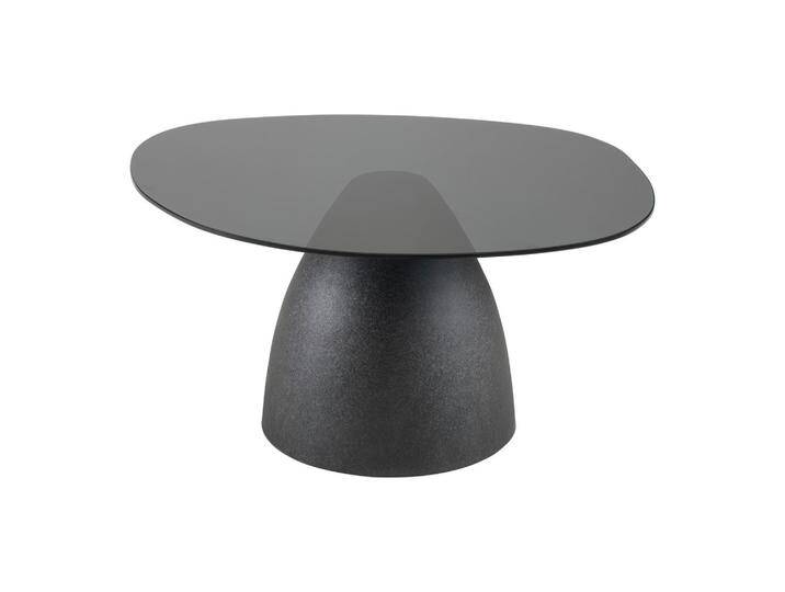 Couchtisch Murphy Schwarz Metall getöntes Glas von Premium-Living