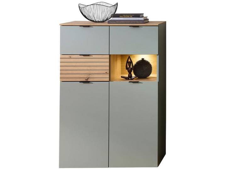 Highboard Memphis Grün/Eiche Artisan von Premium-Living