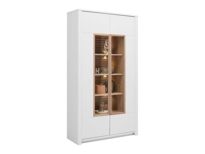 Vitrine Whitehouse 10Q8WR03 Weiß/Eichefarben von Premium-Living