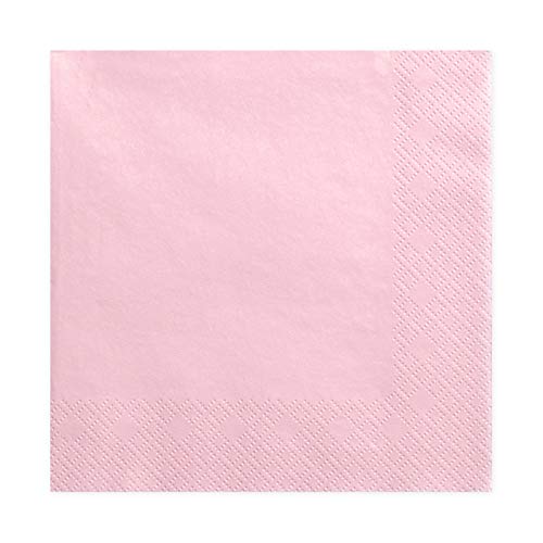 Papierservietten hellrosa 33 x 33 cm 3-lagig 20 Stück von Premium Weddings