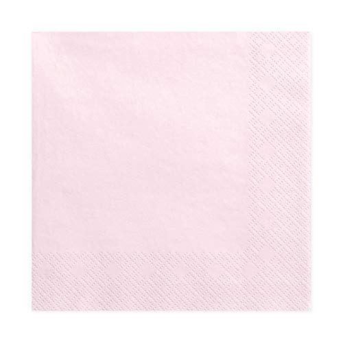 Papierservietten zartrosa 33 x 33 cm 3-lagig 20 Stück von Premium Weddings