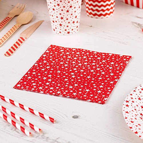 Premium Weddings Papierservietten Stars rot 16 Stück - Hochzeitsservietten Hochzeit Servietten Kindergeburtstag Sterne rot 33 x 33 cm Premium Weddings Papierservietten Stars rot 16 Stück - Hochzeitsservietten Hochzeit Servietten Kindergeburtstag Sterne rot 33 x 33 cm von Premium Weddings