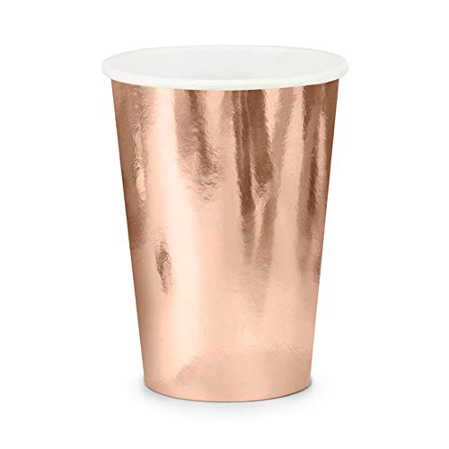 Premium Weddings Pappbecher roségold metallic ca. 220 ml 6 Stück von Premium Weddings