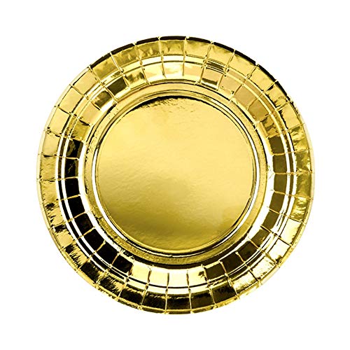 Premium Weddings Pappteller Gold metallic 18 cm 6 Stück von Premium Weddings