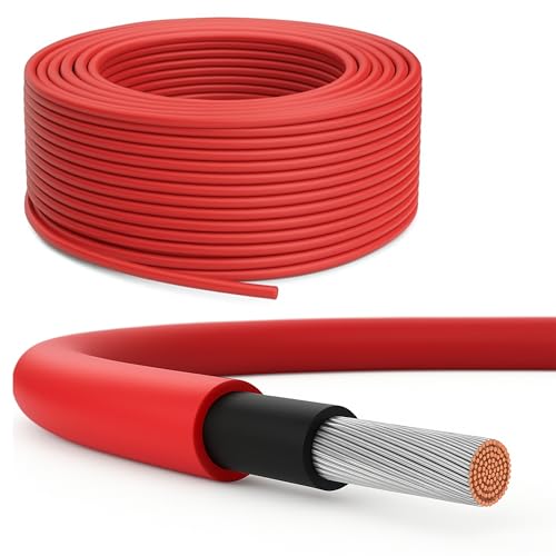 Premium X Solarkabel 100m 6mm² H1Z2Z2-K - 1500V DC Solar Kabel - verzinntes Kupfer - UV-beständig & flexibel - PV Solarleitung für Solaranlage, Modul, Wechselrichter - Rot Premium X Solarkabel 100m 6mm² H1Z2Z2-K - 1500V DC Solar Kabel - verzinntes Kupfer - UV-beständig & flexibel - PV Solarleitung für Solaranlage, Modul, Wechselrichter - Rot von Premium X