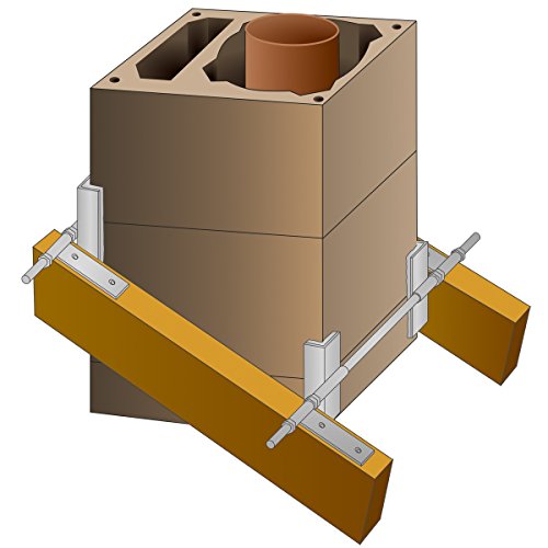PremiumX Schornsteinhalter M20 Sparrenhalter für Schornstein Kamin-Dach-Befestigung-Set Kaminhalter Kaminsparrenhalter Dachdurchgang-Halterung universal einsetzbar von Premium X