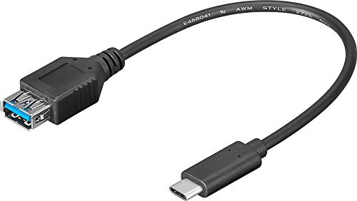 PremiumCord Adapter USB 3.1-Anschluss C/Stecker - USB 3.0 A/Buchse, OTG, 0,2m von PremiumCord