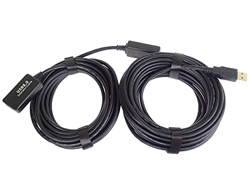 PremiumCord Aktives USB Verlängerungskabel mit Repeater 15m, USB A Buchse auf A Stecker, USB 2.0 High Speed Kabel, 2x geschirmt, AWG20/28, Farbe schwarz, Länge 15m PremiumCord Aktives USB Verlängerungskabel mit Repeater 15m, USB A Buchse auf A Stecker, USB 2.0 High Speed Kabel, 2x geschirmt, AWG20/28, Farbe schwarz, Länge 15m von PremiumCord