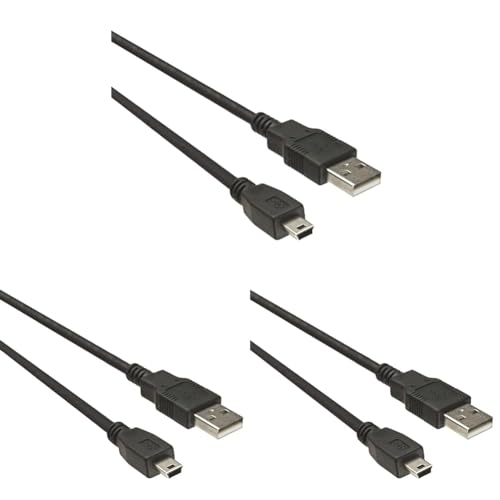 PremiumCord Kabel USB 2.0, A-B Mini, 5Pins, 0, 5m (Packung mit 3) von PremiumCord