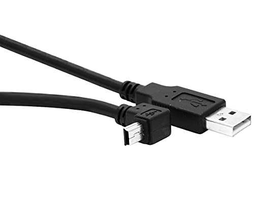 PremiumCord USB - Mini USB 90° Verbindungskabel 1,8m, USB A Stecker auf Mini B Stecker 90° abgewinkelt, USB 2.0 High Speed Datenkabel, AWG28, Farbe schwarz, Länge 1,8m von PremiumCord