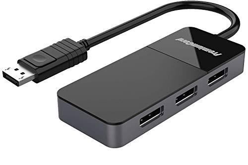 PremiumCord MST Adapter DisplayPort 1.4 auf 3X DisplayPort 1.4 für Monitore bis zu 8K @ 60Hz (dreimal 4K), Extended + Mirror + Duplicate Modi, schwarz von PremiumCord