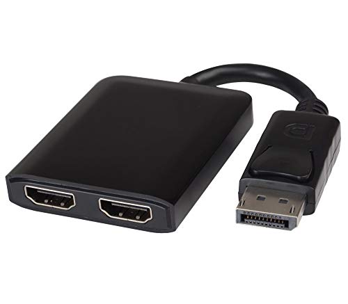PremiumCord MST Adapter DisplayPort auf 2x HDMI, Extended + Mirror Function, Video 4K @ 60Hz UHD 2160p, Full HD 1080p, Länge: 20cm, schwarz PremiumCord MST Adapter DisplayPort auf 2x HDMI, Extended + Mirror Function, Video 4K @ 60Hz UHD 2160p, Full HD 1080p, Länge: 20cm, schwarz von PremiumCord