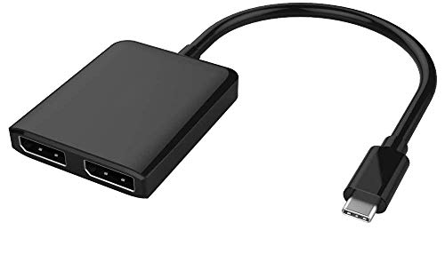 PremiumCord MST Adapter USB-C auf 2X DisplayPort, USB 3.1 Typ C Stecker auf 2X DP Buchse, erweiterte + Spiegelfunktionen, Auflösung 4K 2160p, Farbe schwarz, Länge 20cm PremiumCord MST Adapter USB-C auf 2X DisplayPort, USB 3.1 Typ C Stecker auf 2X DP Buchse, erweiterte + Spiegelfunktionen, Auflösung 4K 2160p, Farbe schwarz, Länge 20cm von PremiumCord