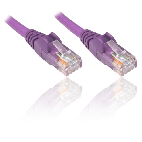 PremiumCord Netzwerkkabel, Ethernet, LAN & Patch Kabel CAT5e, UTP, schnell flexibel & robust RJ45 kabel 1Gbit/s, AWG 26/7, Kupferkabel 100 Prozent Cu, violett, 0,5m von PremiumCord