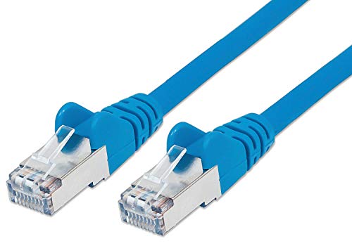 PremiumCord Netzwerkkabel, Ethernet, LAN & Patch Kabel CAT6a, 10Gbit/s, S/FTP PIMF Schirmung, AWG 26/7, 100% Cu, schnell flexibel und robust RJ45 kabel, blau, 5m von PremiumCord