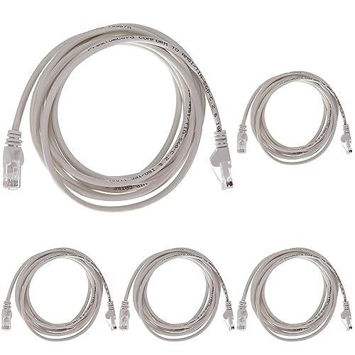 PremiumCord Patchkabel UTP RJ45-RJ45 Level 5E 3m Weiß (Packung mit 5) von PremiumCord