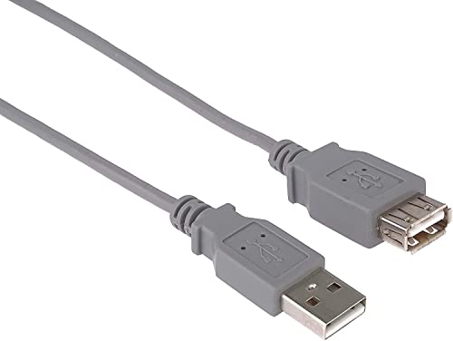 PremiumCord USB 2.0 Verlängerungskabel 1m, Datenkabel HighSpeed bis zu 480Mbit/s, Ladekabel, USB 2.0 Typ A Buchse auf Stecker, 2x geschirmt, Farbe grau, Länge 1m,kupaa1, von PremiumCord