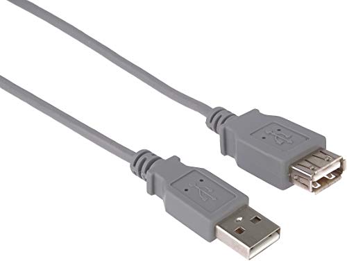 PremiumCord USB 2.0 Verlängerungskabel 20cm, Datenkabel HighSpeed bis zu 480Mbit/s, Ladekabel, USB 2.0 Typ A Buchse auf Stecker, 2x geschirmt, Farbe grau, kupaa02, 0,2 m von PremiumCord