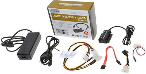 PremiumCord USB 2.0 auf IDE + SATA Adapter mit Kabeln und Netzteil, Rote/grüne LED, Unterstützt USB 2.0 High Speed, SATA, SATA II, IDE, IDE 44-Pin, ku2ides PremiumCord USB 2.0 auf IDE + SATA Adapter mit Kabeln und Netzteil, Rote/grüne LED, Unterstützt USB 2.0 High Speed, SATA, SATA II, IDE, IDE 44-Pin, ku2ides von PremiumCord