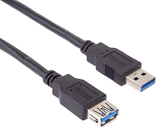 PremiumCord USB 3.0 Verlangerungskabel 1m, Datenkabel SuperSpeed bis zu 5Gbit/S, Ladekabel, USB 3.0 Typ A Buchse auf Stecker, 9Pin, 3x geschirmt, Farbe Schwarz, Lange 1m von PremiumCord