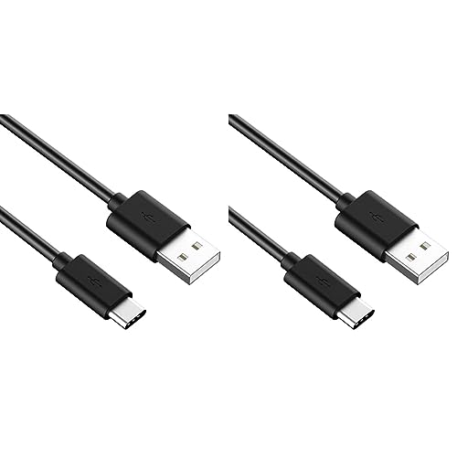 PremiumCord USB-C auf USB 2.0 Verbindungskabel 3m, Schnellladung bis zu 3A, Ladekabel und Datenkabel, USB 3.1 Typ C Stecker auf USB 2.0 Typ A Stecker, Farbe schwarz, Länge 3m (Packung mit 2) von PremiumCord