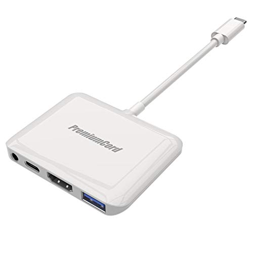 PremiumCord USB-C zu HDMI 2.0 Konverter + USB 3.0 + Audio + PD, Auflösung 4K UHD 2160p 60Hz, Full HD 1080p, weiß PremiumCord USB-C zu HDMI 2.0 Konverter + USB 3.0 + Audio + PD, Auflösung 4K UHD 2160p 60Hz, Full HD 1080p, weiß von PremiumCord