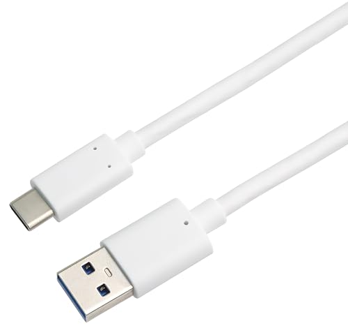 PremiumCord USB-C zu USB 3.0 Verbindungskabel 3m, SuperSpeed ​​Datenkabel bis 10Gbit / S, Anschluss bis 3A, USB 3.1 Generation 2 Typ C Stecker, Farbe Weiß, Länge 3m von PremiumCord