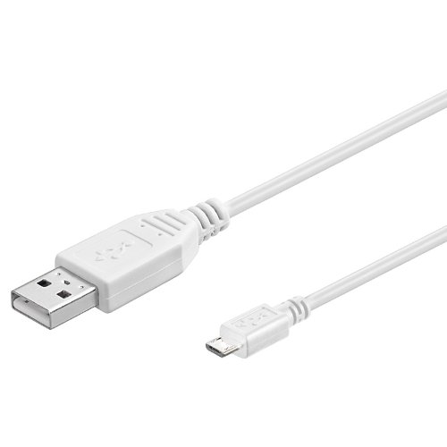 PremiumCord USB - Micro USB Verbindungskabel 20cm, USB A Stecker auf Micro B Stecker, USB 2.0 High Speed Datenkabel, 5Pins, 2x geschirmt, AWG28, Farbe Weiß, Länge 20cm PremiumCord USB - Micro USB Verbindungskabel 20cm, USB A Stecker auf Micro B Stecker, USB 2.0 High Speed Datenkabel, 5Pins, 2x geschirmt, AWG28, Farbe Weiß, Länge 20cm von PremiumCord