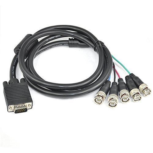 PremiumCord VGA - 5X BNC 2 m, M/M, Verbindungskabel VGA 15p, schwarz von PremiumCord