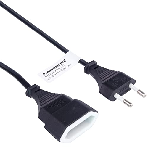 PremiumCord kpsm3 Verlängerungskabel 230V 3m, Euro-Verlängerung mit Eurostecker und Buchse, Stromkabelverlängerung für 230V, Stecker auf Buchse, Farbe schwarz PremiumCord kpsm3 Verlängerungskabel 230V 3m, Euro-Verlängerung mit Eurostecker und Buchse, Stromkabelverlängerung für 230V, Stecker auf Buchse, Farbe schwarz von PremiumCord