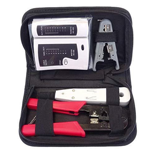 PremiumCord Werkzeugset für Netter - Tester, Zange, Cutter und Punch in einem Set von PremiumCord